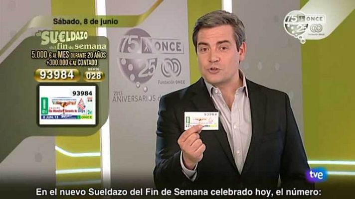 Sorteos ONCE - Sorteo ONCE - 08/06/13