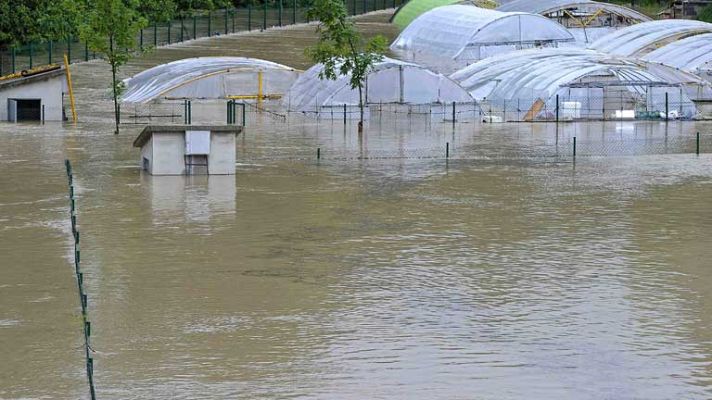 Telediario 1 - Alerta en Navarra por inundaciones
