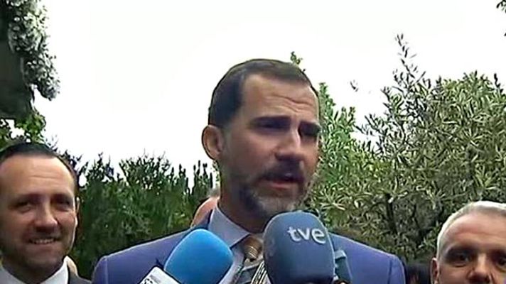 Telediario 1 - El Príncipe de Asturias, en París junto a Ferrer y Nadal