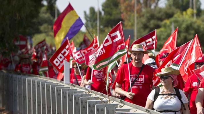 Telediario 1 - Marchas por el empleo
