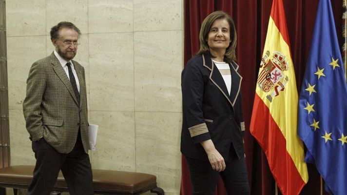 Telediario 1 - Opiniones reforma de las pensiones