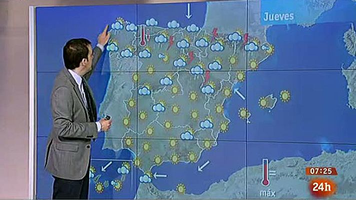 El tiempo - Calor en el sur y lluvias en el norte