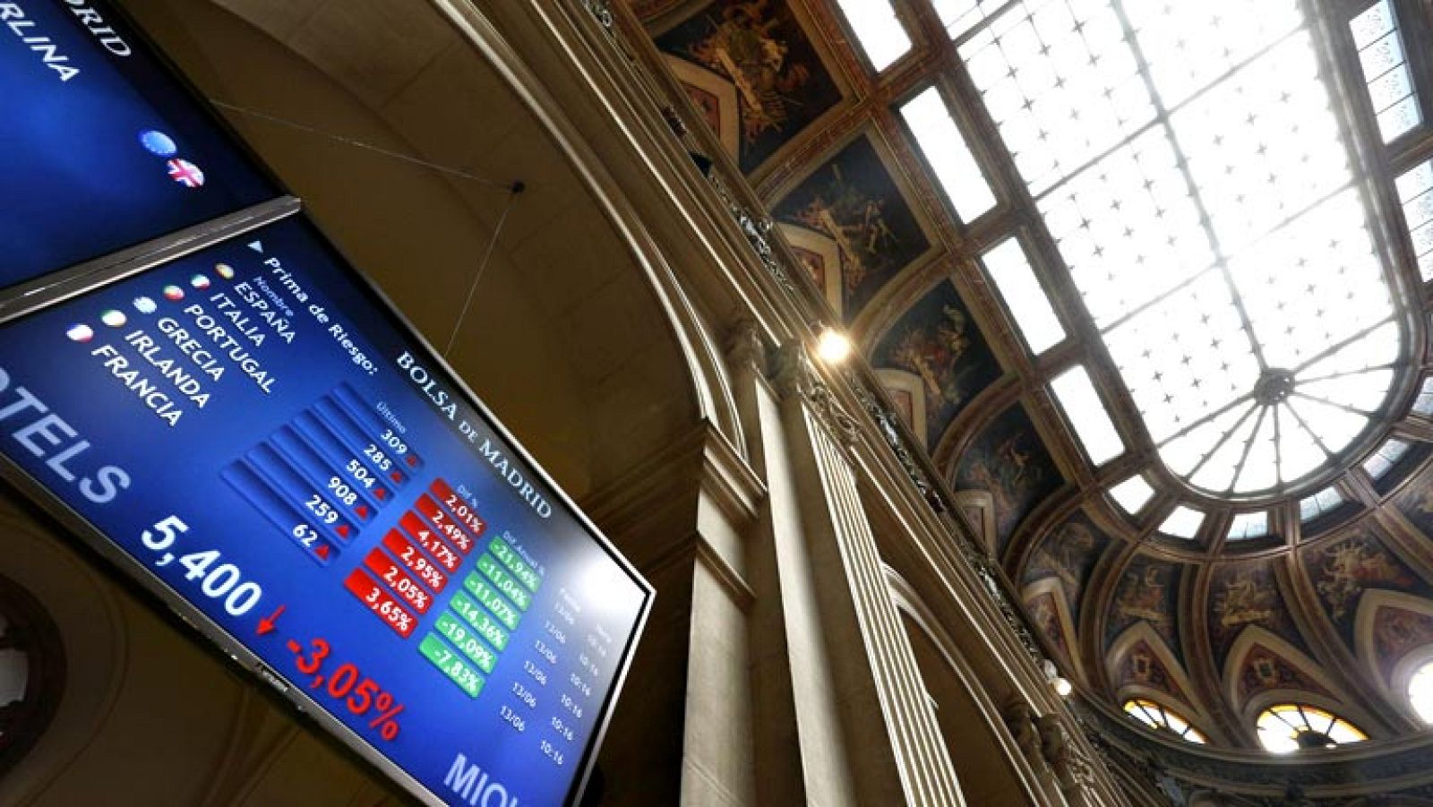 Las Bolsas europeas moderan sus caídas tras las fuertes pérdidas iniciales