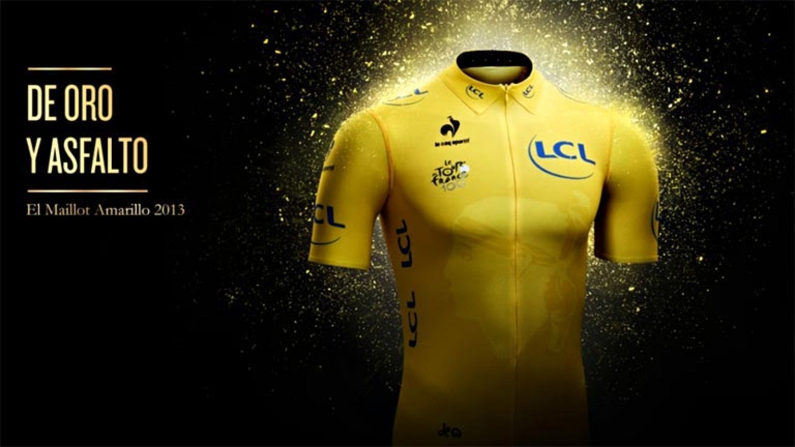 El maillot amarillo del Tour de Francia 2013, que diseña el  patrocinador y proveedor oficial Le Coq Sportif, ha sido presentado  este jueves en Barcelona en un acto apadrinado por el ex ciclista Pedro Delgado, con un diseño especial para homenajear