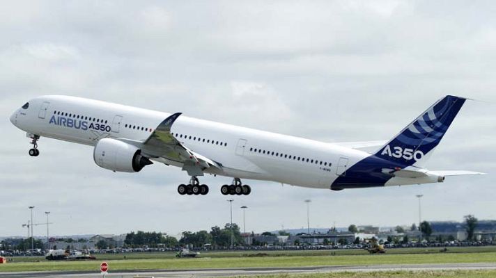 Telediario 1 - Primer vuelo del Airbus A350