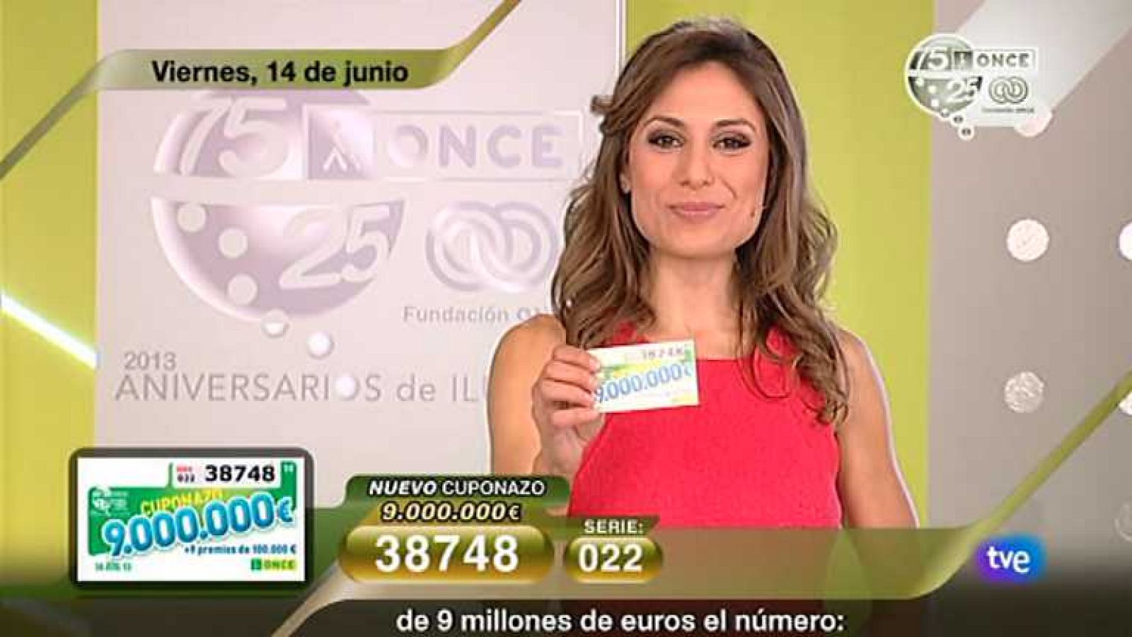 Sorteo ONCE - 14/06/13 - Ver ahora