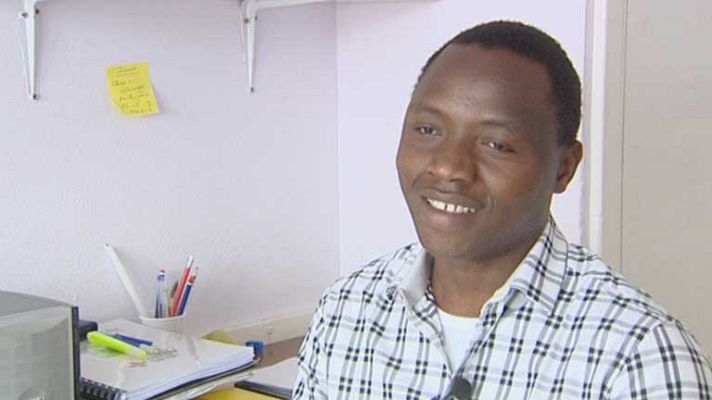 Telediario 1 - Yaya, refugiado en España