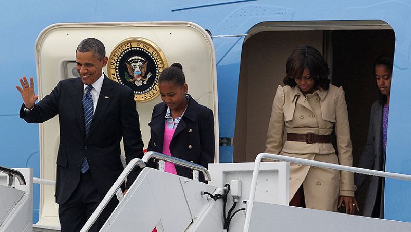Barack Obama llega a Belfast a la cumbre del G-8