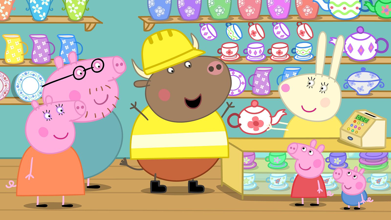 Peppa Pig - El sr. bull en una tienda de porcelanas - RTVE.es - Peppa Pig | Ver