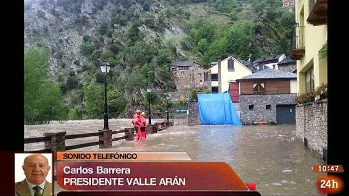 Informativo 24h - Sindic del Vall d'Aran: "Los embalses de alta montaña están desbordando todos por la coronación"