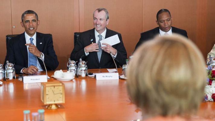 Telediario 1 - Reunión Obama Merkel