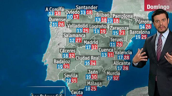 El tiempo - Viento fuerte en Galicia, valle del Ebro, Girona y el Estrecho