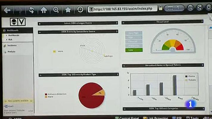 Telediario 1 - España pierde al año casi 20.000 millones de euros por culpa del cibercrimen
