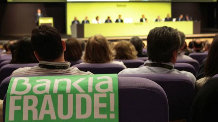 Telediario 1 - Primera junta de accionistas Bankia