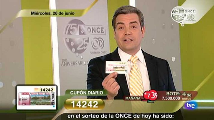 Sorteos ONCE - Sorteo ONCE - 26/06/13