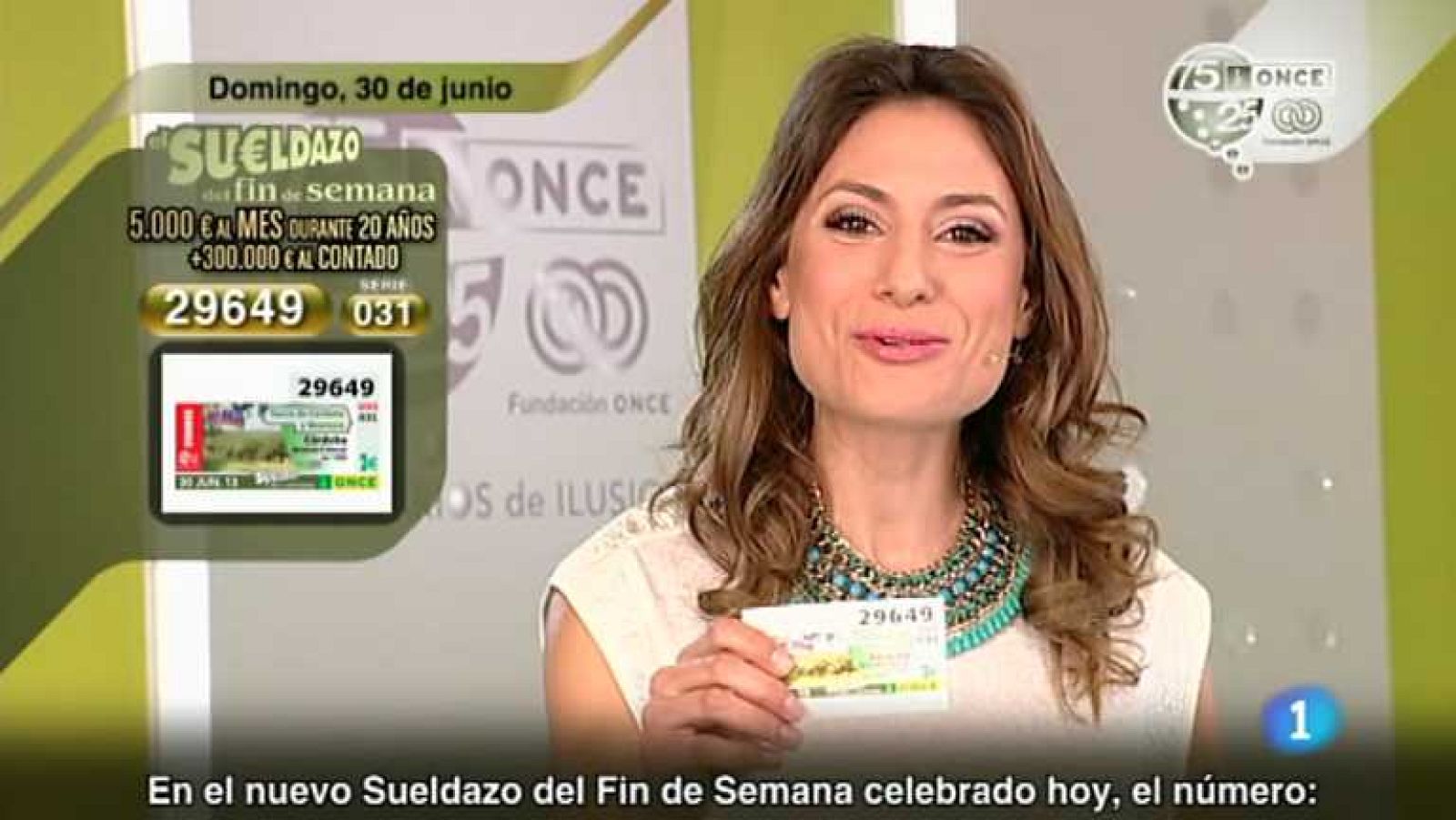 Sorteo ONCE - 30/06/13 - Ver ahora