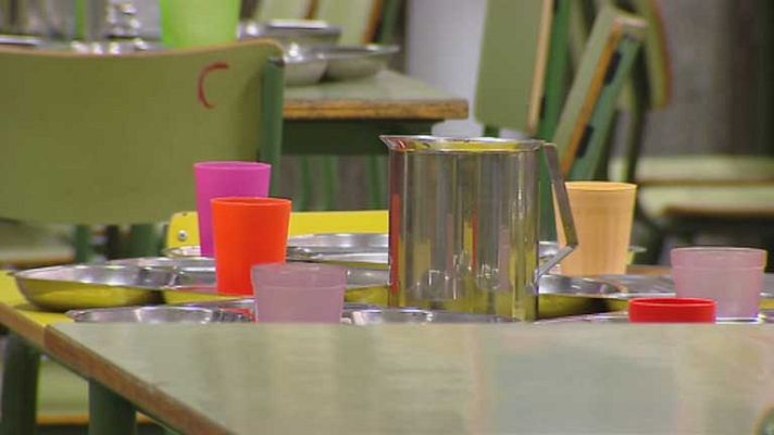 Telediario 1 - Colegios como comedores sociales