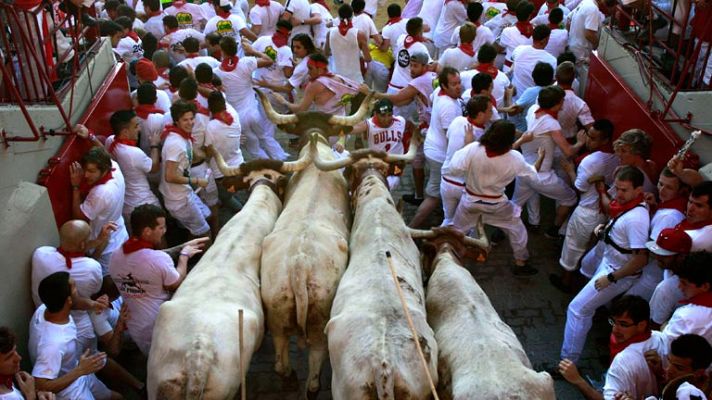 San Fermín - Tapón de corredores