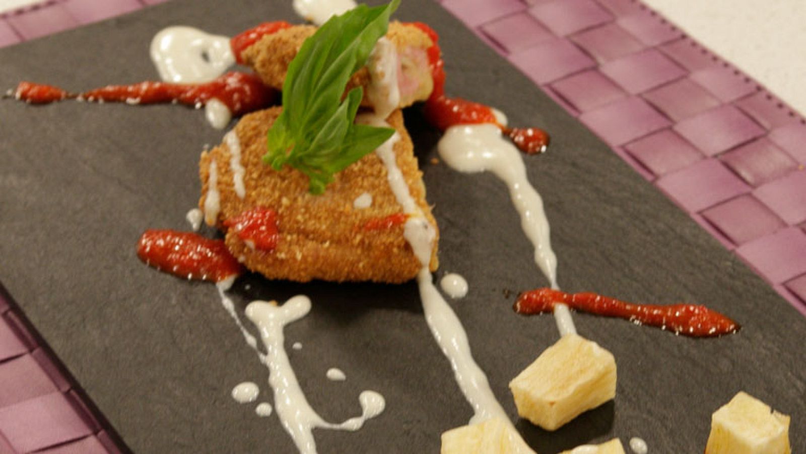 Librillos adobados rellenos de setas y queso