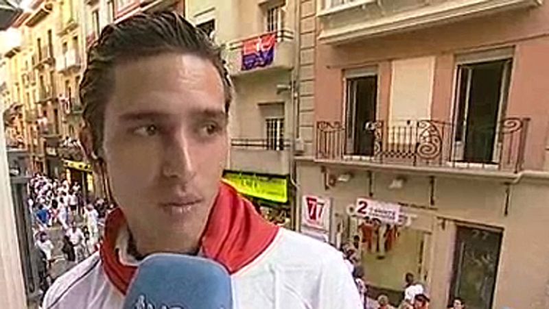 Entrevista con el torero Alberto Aguilar en San Fermín 2013