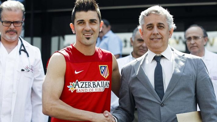 Telediario 1 - Villa pasa el reconocimiento médico como atlético