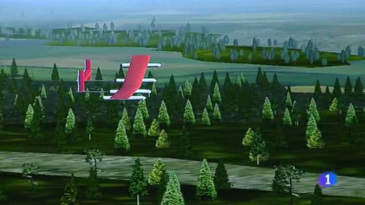 Telediario 1 - El primer drone solar fabricado en España para la extinción de incendios