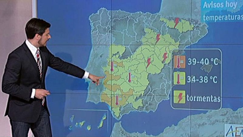 Bajada de temperaturas y más tormentas en el este