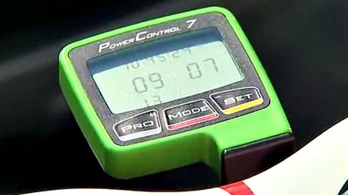 Telediario 1 - Así funcionan los potenciómetros que llevan los ciclistas en el Tour