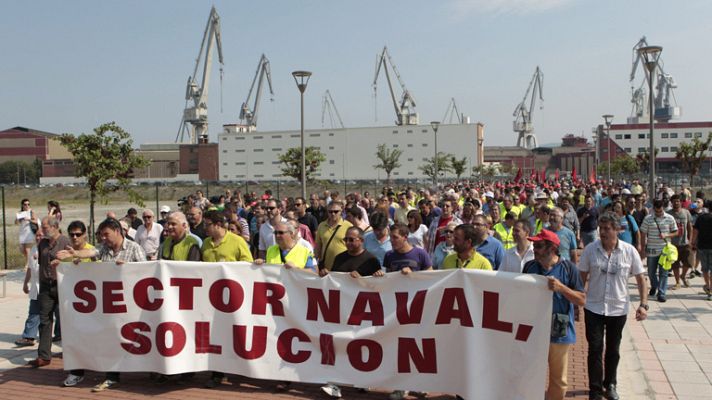 Telediario 1 - España pide a Bruselas que reclame las ayudas al sector naval desde la apertura de la investigación, en 2011