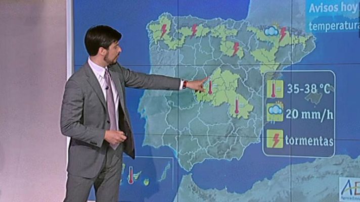 El tiempo - Menos calor y tormentas vespertinas en el tercio norte y Sistema Ibérico
