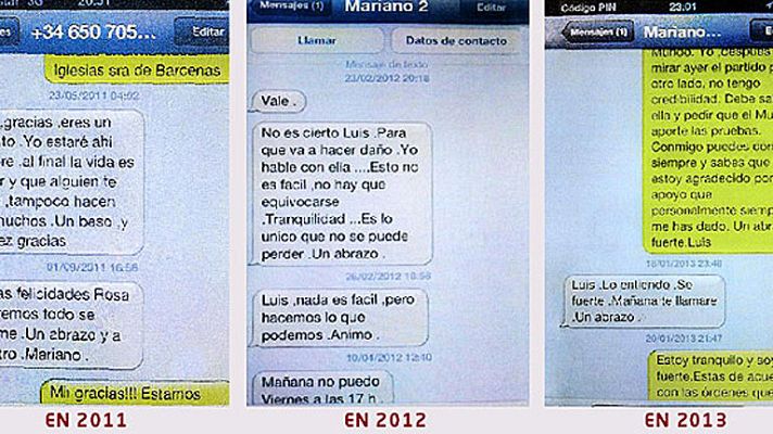 Informativo 24h - Bárcenas difunde varios SMS en los que Rajoy supuestamente le apoyó tras revelarse las cuentas