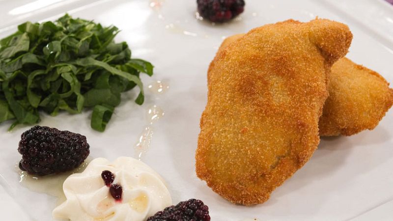 Delicias rellenas con espuma de jamón