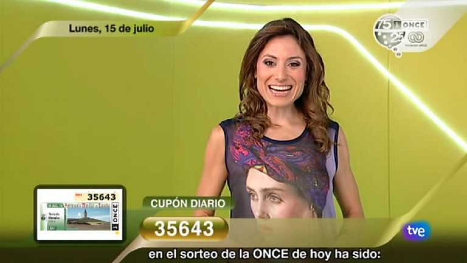 Sorteo ONCE - 15/07/13 - Ver ahora