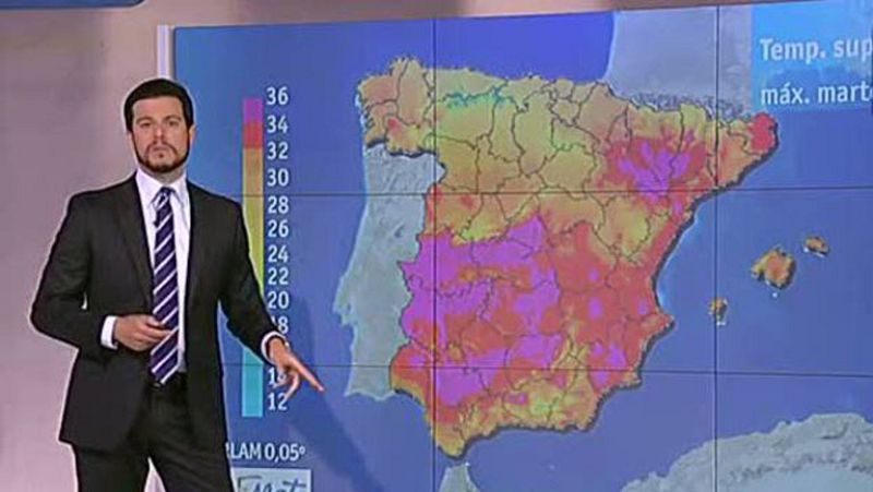 Temperaturas sin cambios y tormentas en el norte peninsular