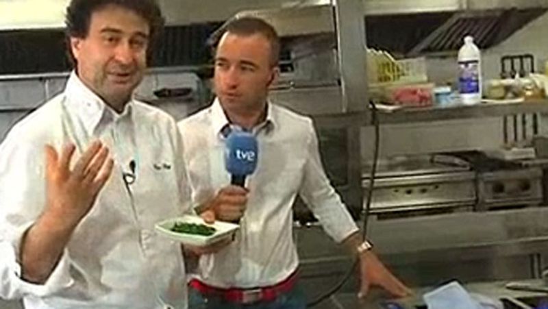 España Directo- Cocinamos con Pepe Rodríguez ensalada de langostinos con manzana y wasabi