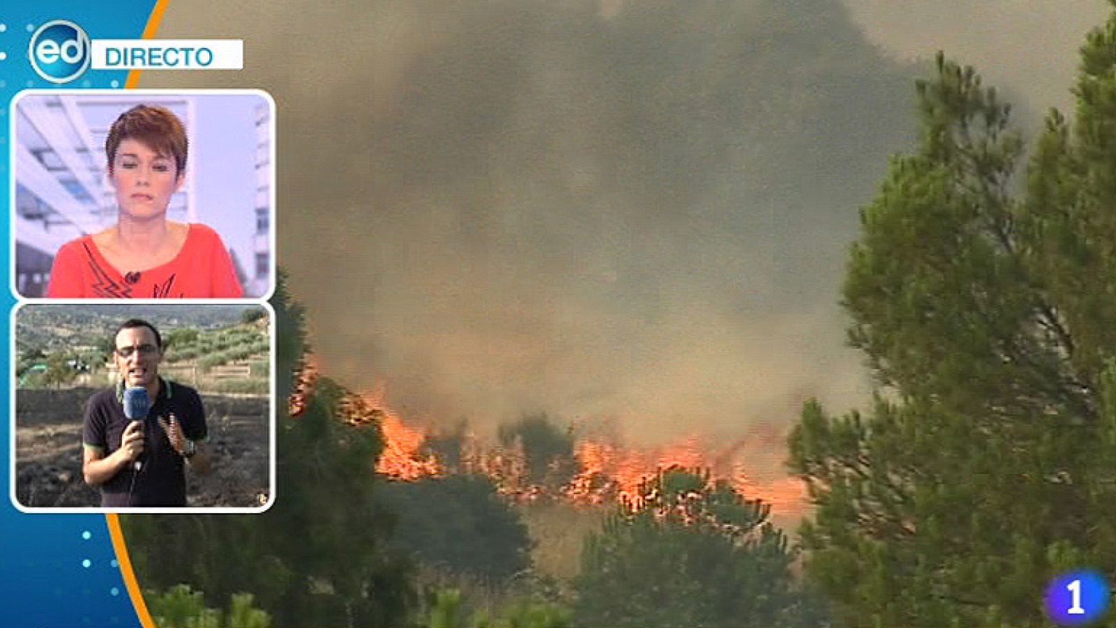 España Directo- El incendio de Almorox podría afectar a 1.300 hectáreas | Ver
