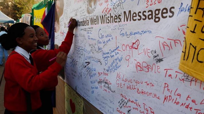 Telediario 1 - Sudáfrica celebra el Día de Mandela, que cumple 95 años después de seis semanas ingresado