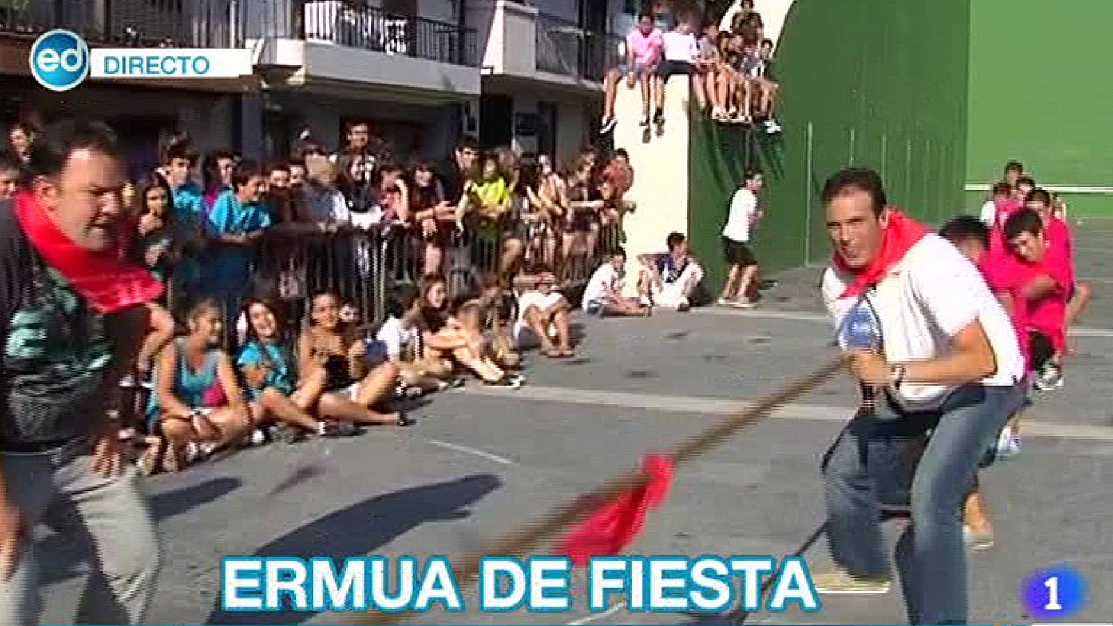 Tino demuestra su fuerza en Ermua con el juego de la Sogatira | Ver