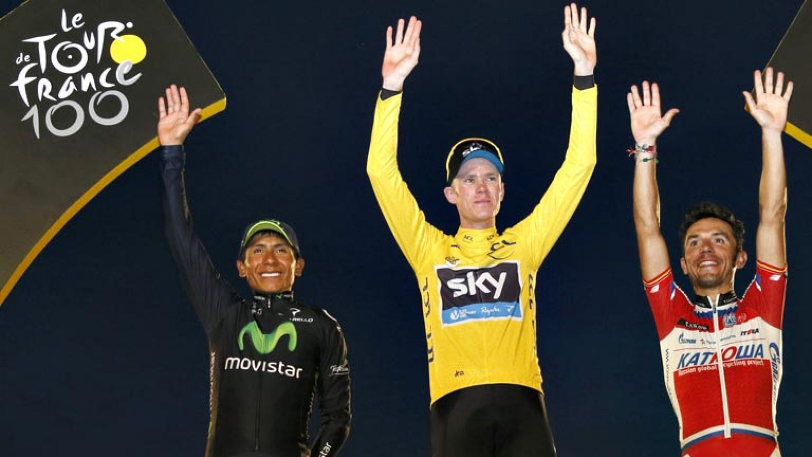 Chris Froome (Sky) iluminó el atardecer de París con el maillot amarillo que le acredita como vencedor de la centésima edición del Tour de Francia, lo que supone la consolidación del imperio británico, ya que sucede en el palmarés a su compatriota y