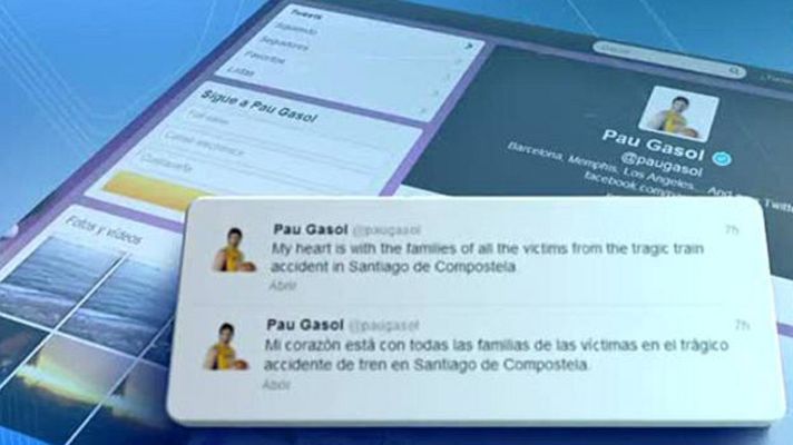 Telediario 1 - El deporte español, conmocionado por el accidente de Santiago