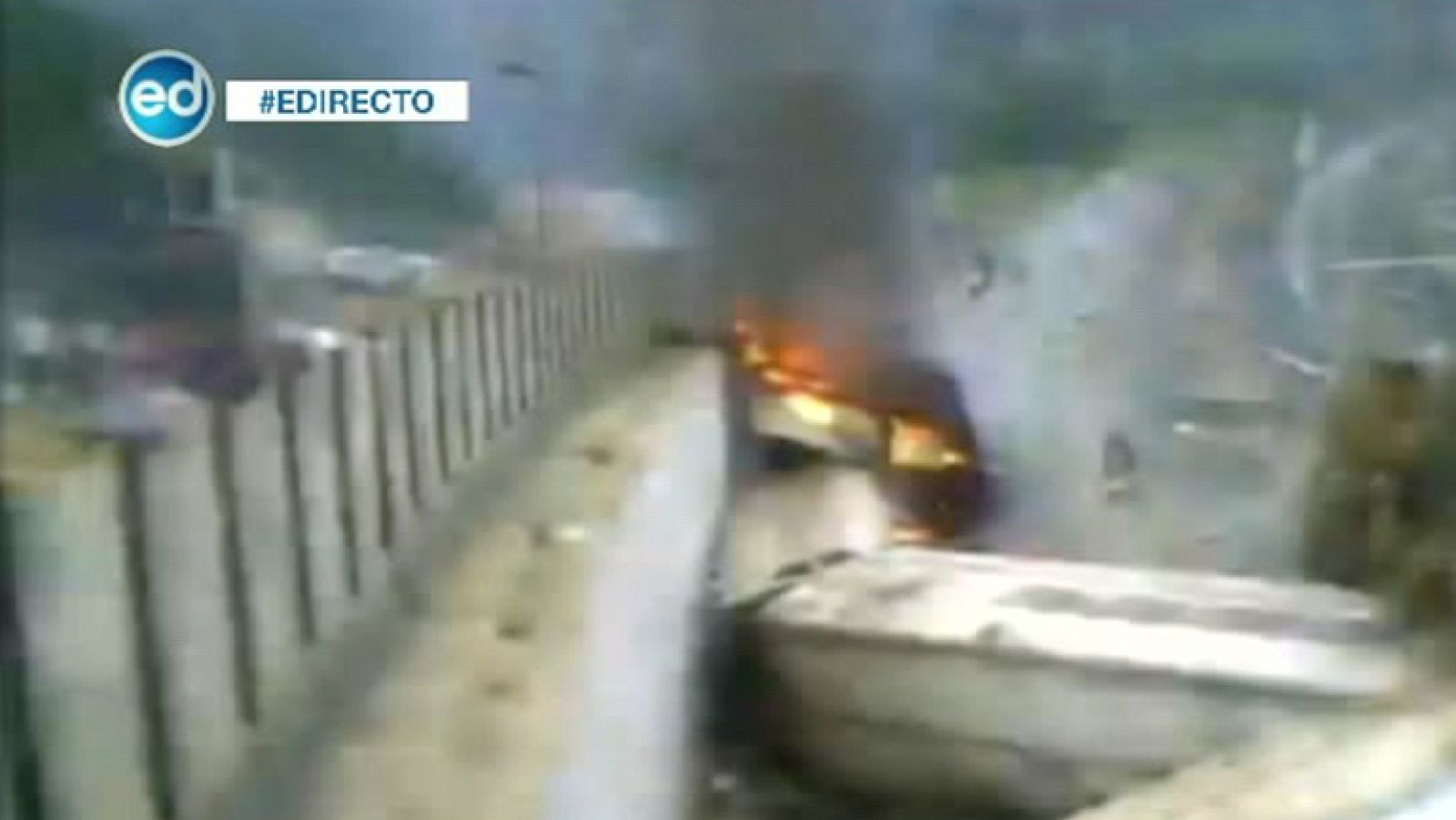 España Directo - Un vecino graba los primeros minutos tras el accidente