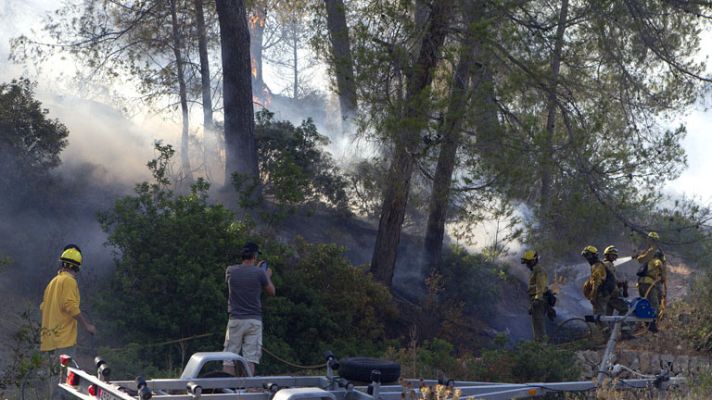 Telediario 1 - Incendio en Andratx, Mallorca