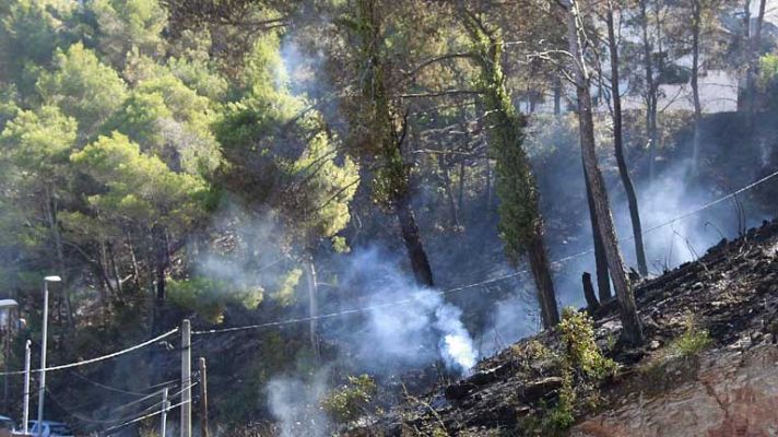 Telediario 1 - Estabilizado incendio en Vallirana