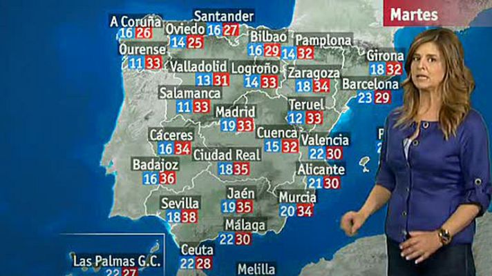 El tiempo - Cielos despejados y temperaturas en ascenso en prácticamente todo el país