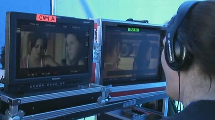 Telediario 1 - Belén Macías rueda "Marsella" en Madrid