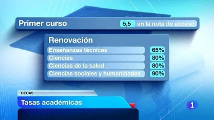 Telediario 1 - La notas para conseguir becas