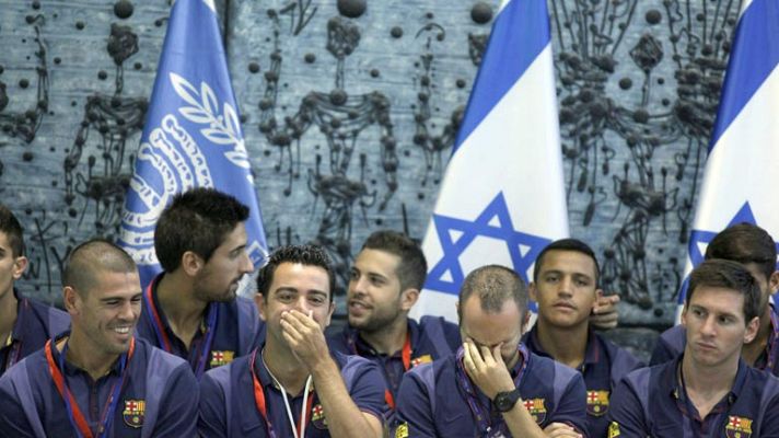 Telediario 1 - El Barcelona pide sus deseos en el Muro de las Lamentaciones de Jerusalén