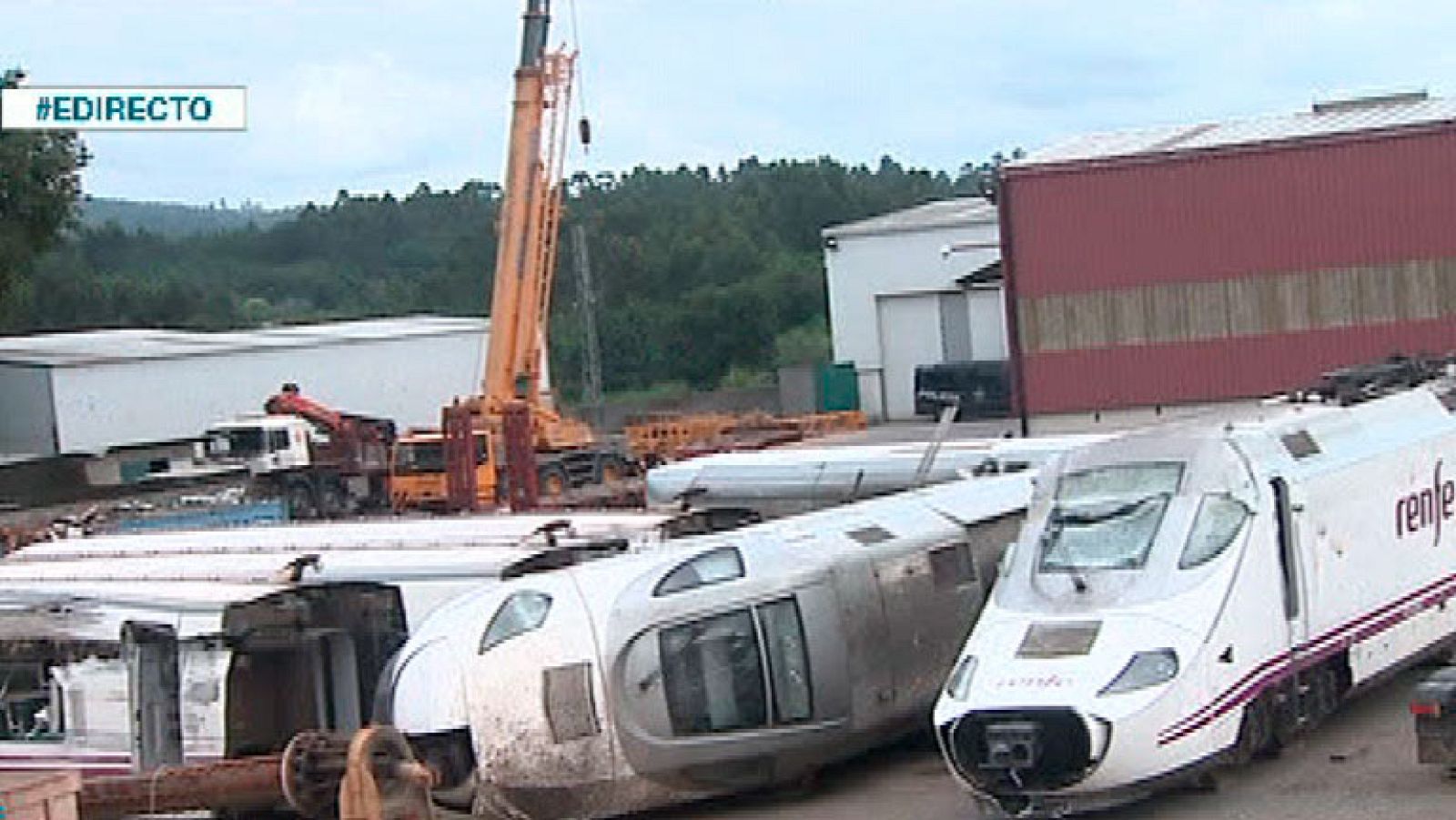 España Directo-  La policía busca pistas en los vagones del Alvia accidentado