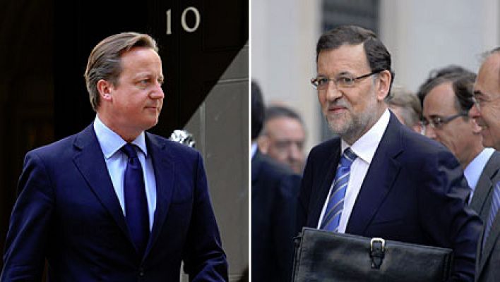 Telediario 1 - Rajoy y Cameron hablan por teléfono sobre Gibraltar