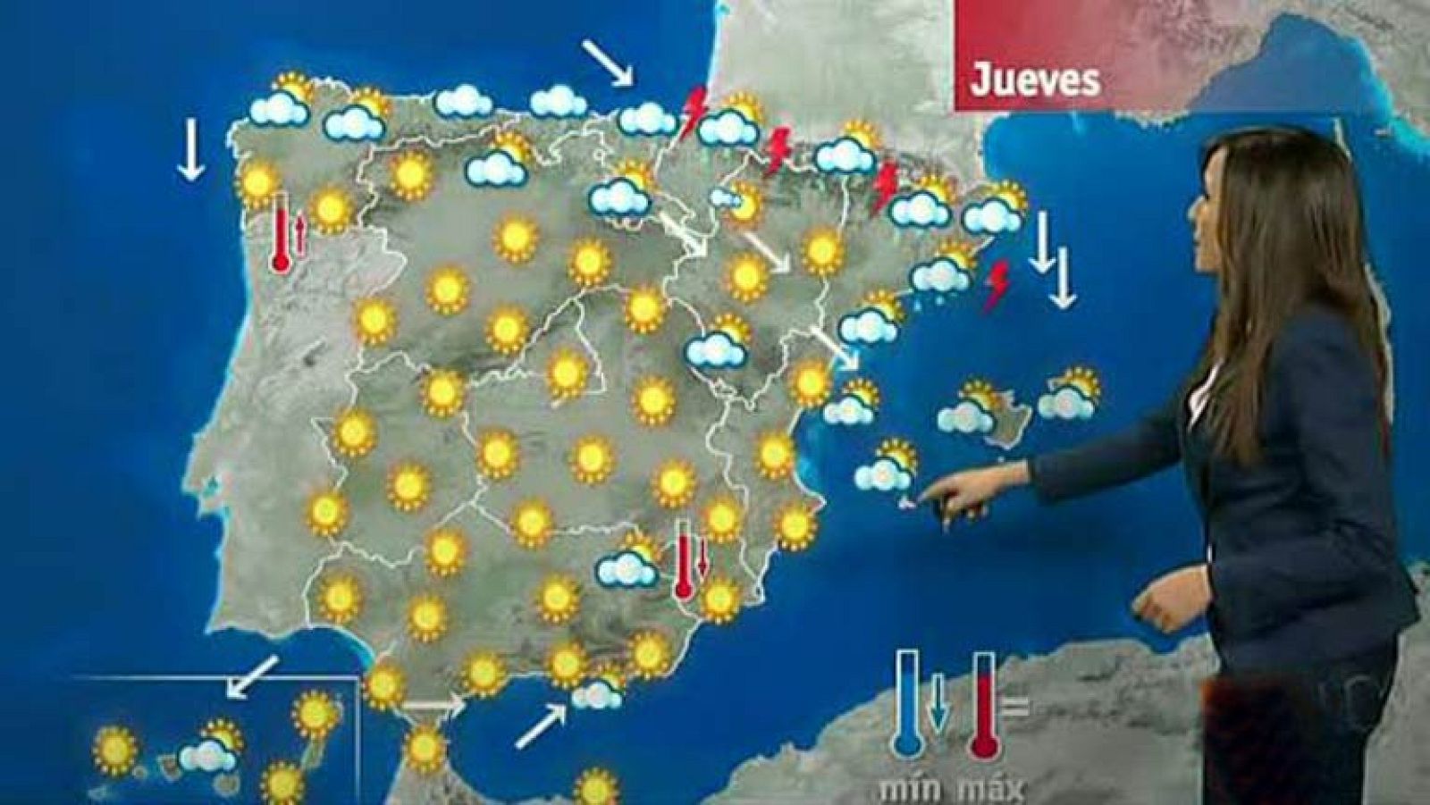 Tormentas en el nordeste peninsular y descenso de temperaturas en el sudeste